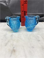 Pair of child size daisy and button pitchers