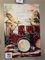 24x36" Oil (Drums) Stretched