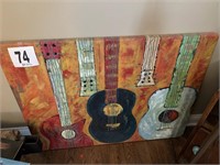 30x40" Oil (Guitars) Stretched