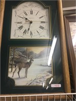 clock with whitetail picture below