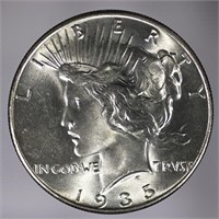 1935-P Peace Silver Dollar