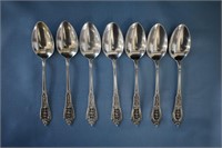 7 pcs Sterling Silver Coffee Spoons - Wallace