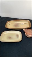 Frankoma creamer platter with large platter