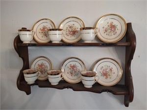 Shelf with Cups and Saucers