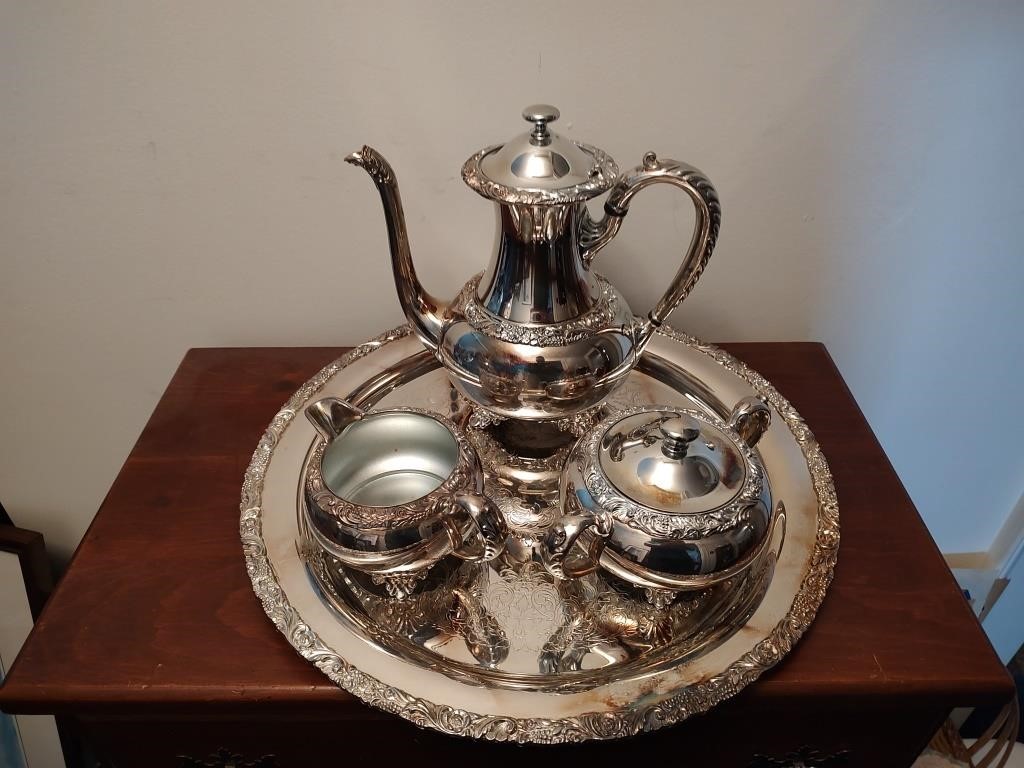 Wilcox International Silverplate Tea Set