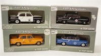 Four Trax Originals Holden FC taxi model cars