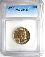 1955-D Quarter ICG MS66+ LISTS $1300