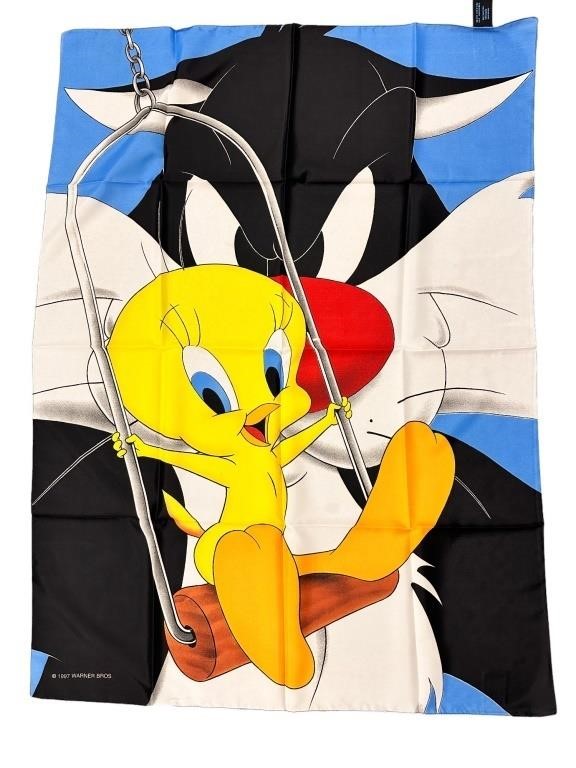 2 Vintage Looney Tunes Fabric Posters