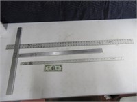 (3) Aluminum TSquare (30"hd) & (2) StraightEdge Ms