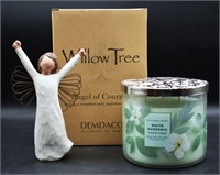 Willow Tree Angel of Courage & BBW 3-Wick Candle