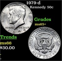 1979-d Kennedy Half Dollar 50c Grades GEM+ Unc