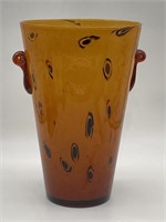 Large Hand Blown Art Glass Vase