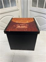 Wooden storage cube with lid