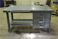 Metal 3-Drawer Work Bench, Approx 5FTx3FTx34"