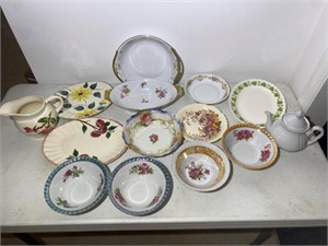 Vintage Bowls, Plates & Pitchers