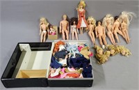 Vintage Barbie Doll Case with Dolls & Accessories
