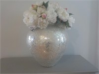 Mirrored Vase & Artificial Flowers