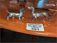 Pewter Dachshund figures