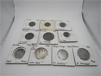 10 Coins 10 Countries All Dated 1853-1932