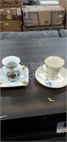 2 vintage porcelain tea cups - Augsburg Bavaria