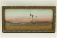 Watercolor of Sahara Desert Sgnd Hassur