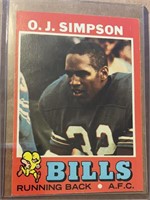 1971 Topps Football Hall of Famer OJ SIMPSON
