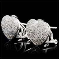 1.04ctw Diamond Earrings in 14K White Gold