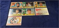 (7) 1960 Topps Baseball Cards (#'s 111, 145, 296,