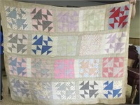 ca 1920-30's hand stitched Pinwheel quilt