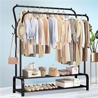 N7099  BAOKALER Metal Garment Rack with 6 Hooks B