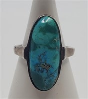 Green Turquois, Sterling Silver Ring