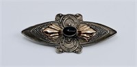 Sterling Silver And Gold Brooch