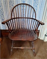 B. & S. Co. Windsor Style Sack-Back Arm Chair