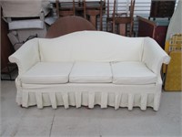 VINTAGE FABRIC CLAW FOOT SOFA