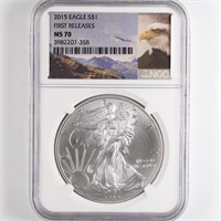 2015 Silver Eagle NGC MS70