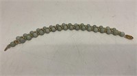 Jade bracelet with 14kt clasp, beads haven’t b