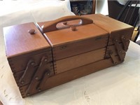 large sewing box full of notions