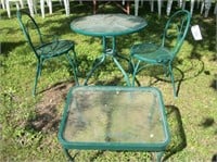 Small Green Patio Table With 2 Chairs