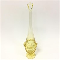 Fenton Topaz Stretch Glass Vase 16" Tall
