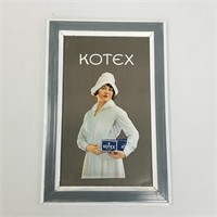 Antique Kotex tin litho sign - 12" x 20" sign
