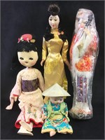 Set of 4 Asian Dolls