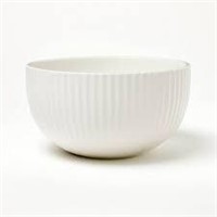 Earthenware Ribbed Mixing Bowl Cream - Figmint 9x9