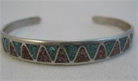 NA Inlay Turquoise SS Bracelet - Tested