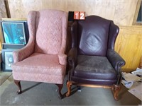 LEATHER & UPHOLSTERED WING BACK CHAIRS