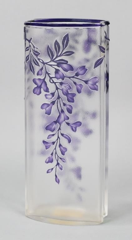 Val St. Lambert Cameo Glass Vase