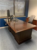 High quality solid wood executive desk.
