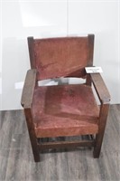 Mission Style Padded Arm Chair