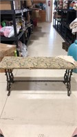 Antique ornate twisted cast iron bench