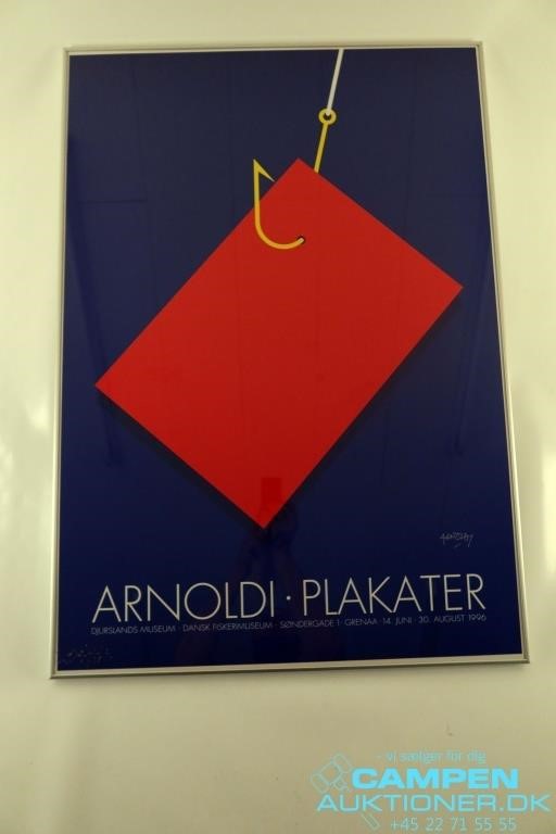 Indrammet Arnoldi Plakat 70x100 cm. | Campen Auktioner A/S