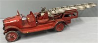 Pressed Steel Ladder Fire Truck Toy